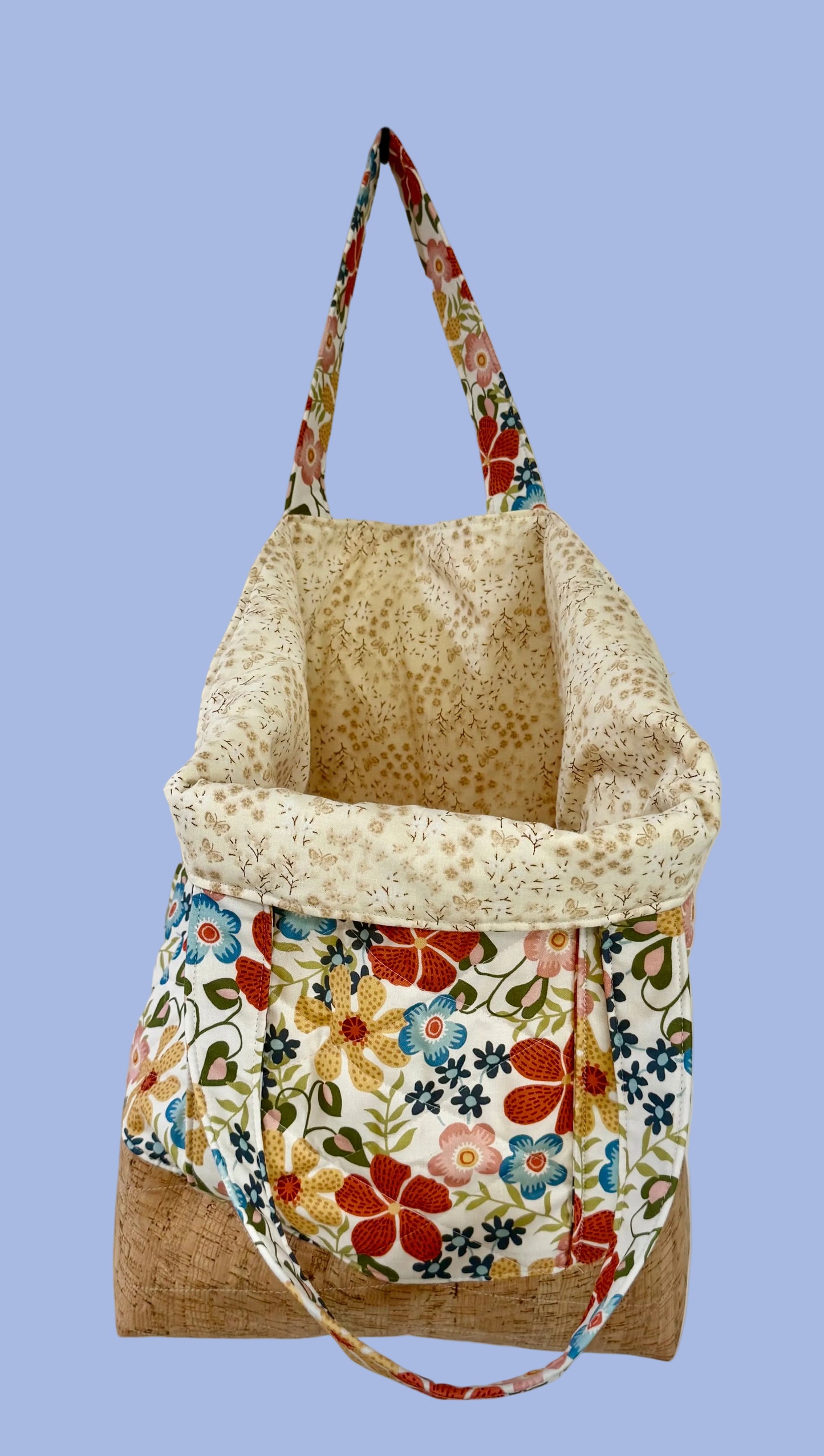 Garden Party Tote with Cork - The Abigail Collection