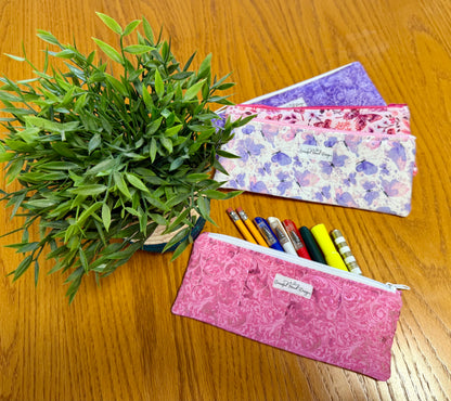 Blush Paisley Dream Pencil Pouch/ Eyeglasses Case