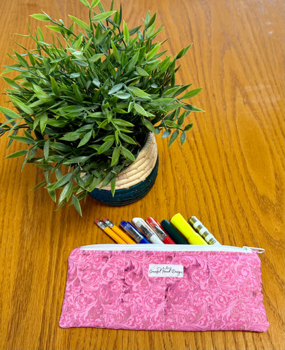 Blush Paisley Dream Pencil Pouch/ Eyeglasses Case