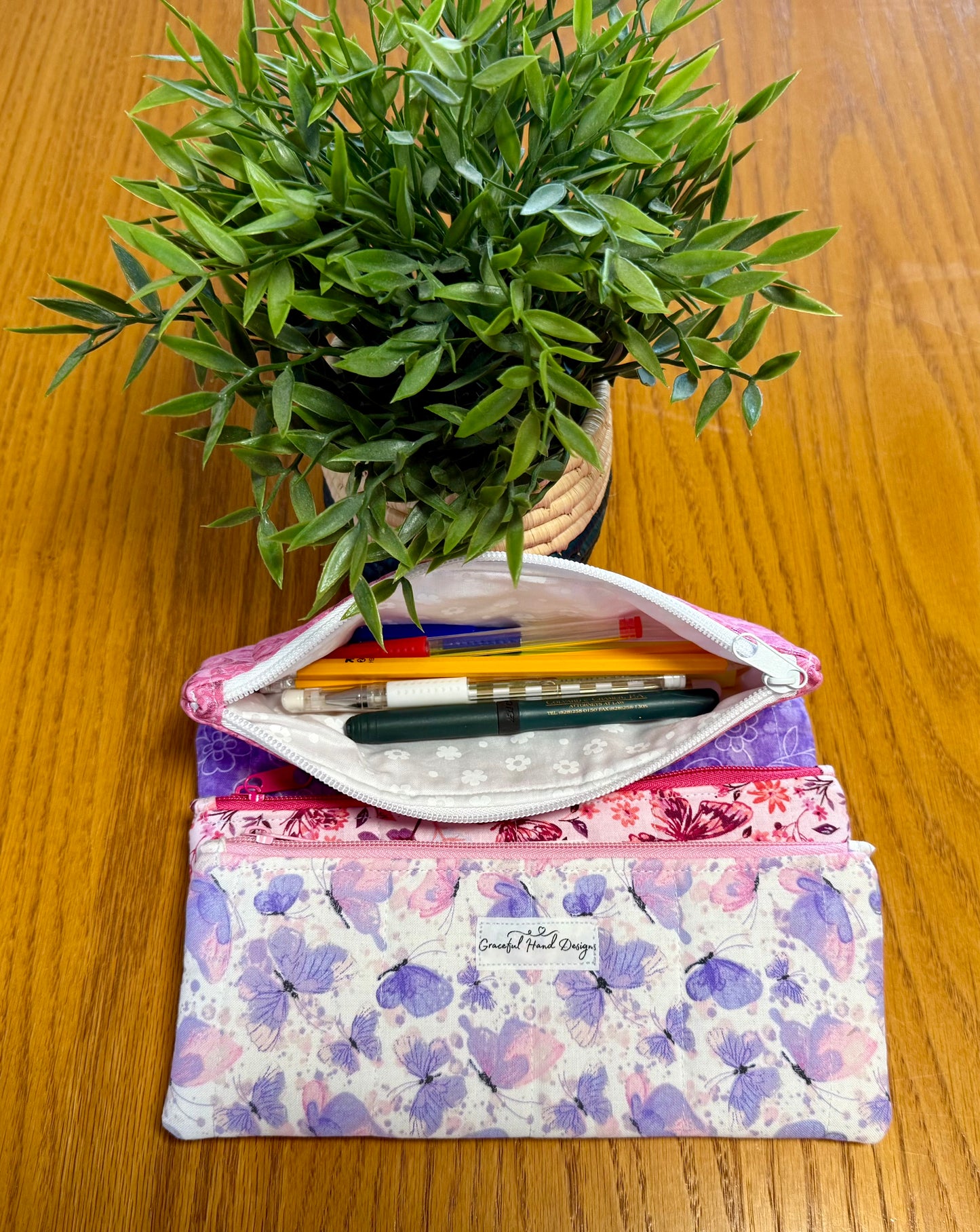 Blush Paisley Dream Pencil Pouch/ Eyeglasses Case