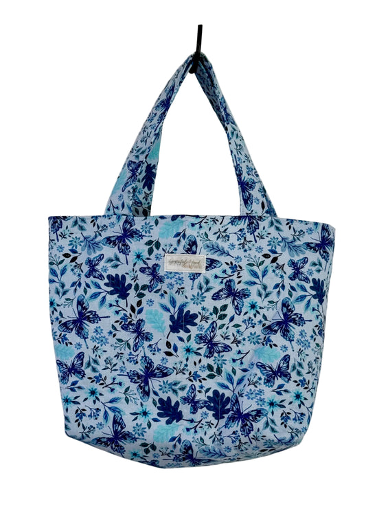 Blue Butterflies Bible Book Bag