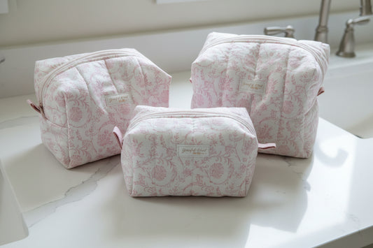 Blush Heirloom Makeup Bag -   Small